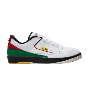 Air Jordan 2 Retro Low 'Quai 54' White/Black/University Red/Yellow/Classic Green FN7686 100