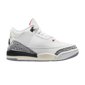 Air Jordan 3 Retro PS 'White Cement Reimagined' Summit White/Fire Red/Black/Cement Gray DM0966 100