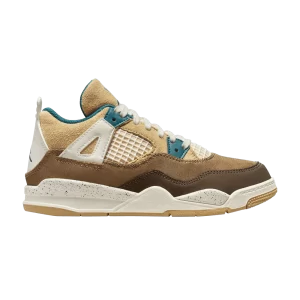 Air Jordan 4 Retro PS 'Cacao Wow' Sneakers Cocoa Wow/Geode Teal/Brown Ale/Twine/Sail/Glowing Green FB2213 200