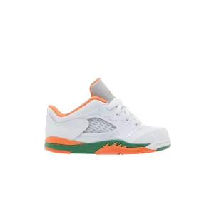 Air Jordan 5 Retro Low TD 'Hurricanes' Football grey/Shiny orange/Pine green FQ1315 018