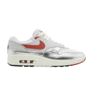 Nike Air Max 1 Premium SE 'Hot Sauce' White/Chile Red/Metallic Silver/Neutral Grey/Sail/Fir HF7746 100