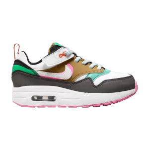 Nike Air Max 1 SE EasyOn PS 'Dance' Sneakers Black/Playful Pink/Stadium Green/White FQ8911 001