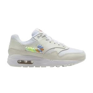 Nike Air Max 1 SE GS 'Rainbow Lace Swoosh' White/Summit White/Earth Blush/Multicolor FN4782 100