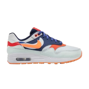 Nike Air Max 1 SE GS 'Upside Down' Light Silver/Midnight Fleet/Astronomy Blue/Total Orange FQ7407 001