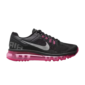 Nike Air Max 2013 GS 'Black Fusion Pink' Black/Dark Grey/Fusion Pink/Metallic Silver 555753 001