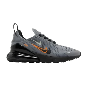 Nike Air Max 270 'Multi-Swoosh - Smoke Gray Mandarin' Smoke Gray/Bright Tangerine/Medium Ash/Black FN7811 001