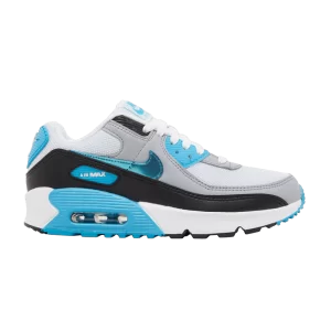 Nike Air Max 90 GS 'Blue Lightning Metallic' White/Lightning Blue/Black/Lightning Blue FD0678 100