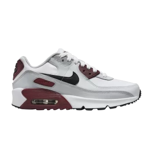 Nike Air Max 90 Leather GS 'Platinum Dark Team Red' White/Dark Team Red/Pure Platinum/Black CD6864 125