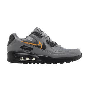 Nike Air Max 90 Next Nature GS 'Multi-Swoosh – Smoke Gray Mandarin 'Smoke Gray/Bright Tangerine/Medium Ash/Black FN7785 001