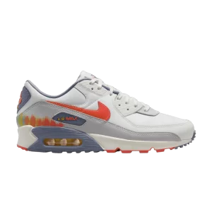 Nike Air Max 90 Premium 'Sound Wave' Summit White/Ash Slate/Pure Platinum/Bright Crimson HJ9147 121