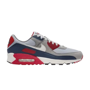 Nike Air Max 90 'USA - Light Smoke Grey' Light Smoke Grey/Phantom Armory/Navy Fire/Red Flat/Pewter Black DM0029 005