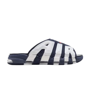 Nike Air More Uptempo Slide 'Olympic' Midnight Fleet/White/Clear/Varsity Red FQ8699 400