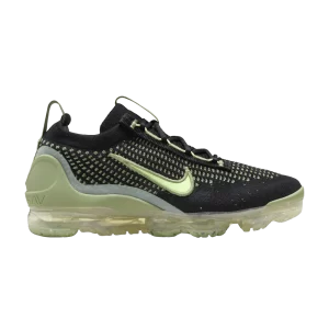 Nike Air VaporMax 2021 Flyknit GS 'Black Vintage Green' Black/Oil Green/Vintage Green/Barely a Volt DB1550 010