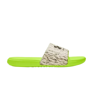 Under Armor Ansa Graphic Slide 'Lime Surge Tiger Camo' Sneakers Summit White/Lime Splash 3024434 111