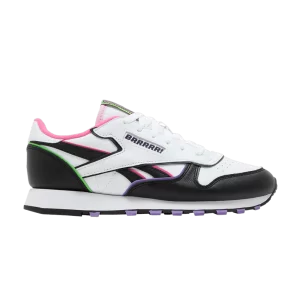 Anuel AA x Reebok Classic Leather Kids 'Soy Leyenda 'Sneakers Black/White/Pink 100222167