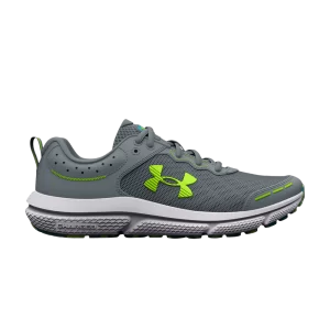 Under Armor Assert 10 AC GS Wide 'Gravel Lime Surge' Sneakers Gravel/Blue Glacier 3026185 101