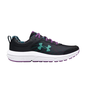 Under Armor Assert 10 Printed GS 'Black Provence Purple' Sneakers Black/Provence violet/Radial turquoise 3027406 001