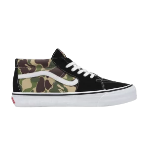 Vans BAPE x Sk8-Mid 83 'ABC Camo 'Sneakers Green VN000MZGCX3