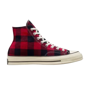 Converse Beyond Retro x Chuck 70 High 'Upcycled Flannel 'Sneakers Red/Black/Primordial A05312C