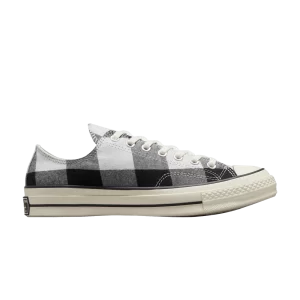 Converse Beyond Retro x Chuck 70 Low 'Upcycled Flannel' Sneakers Black/Grey/Pristine A05313C