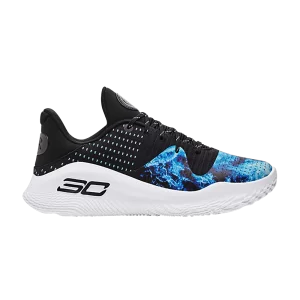 Curry Brand Bruce Lee x Curry 4 Low FloTro 'Dark Water' Sneakers Black/Sky blue 3028115 001