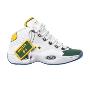 Reebok BSTN x Question Mid 'Bethel High 'Sneakers White Shoes/Dark Green/Always Yellow GY7420