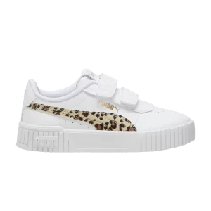 Puma Carina 2.0 Little Kid 'Animal Update' Sneakers White/Putty/Gold 397423 02