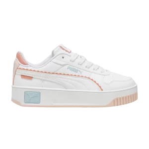 Puma Carina Street Big Kid 'Off Side' Sneakers White/Pink Island/Frosty Dew 397978 01