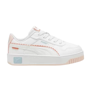 Puma Carina Street Little Kid 'Off Side' Sneakers White/Pink Island/Frosty Dew 397979 01