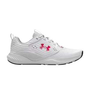 Under Armor Charged Commit 4 'White Red' Sneakers White/Far Gray/Red 3026017 103