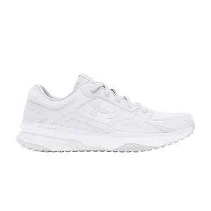 Under Armor Charged Edge Leather 'White Halo Grey' Sneakers White/Halo Gray 3028375 100