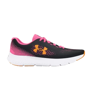 Under Armor Charged Rogue 4 GS 'Black Fluo Pink' Sneakers Black/Pink/New Orange 3027111 001