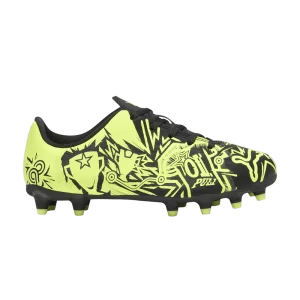 Puma Christian Pulisic x Tacto 2 FG AG Big Kid 'CP10 Pack – Electric Lime 'Sneakers Black/Electric Lime 107500 05