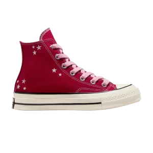 Converse Chuck 70 High 'Embroidered Stars – Days Ahead Red 'Pink Lotus/Egret A12204C