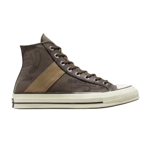 Converse Chuck 70 Leather Overlay High 'Engine Smoke 'Sneakers Smoke from engine/Egret/Black A07123C