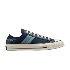 Chuck 70 Leather Overlay Low 'Converse Rubber Company' Sneakers Navy/Egret/Obsidian A07124C