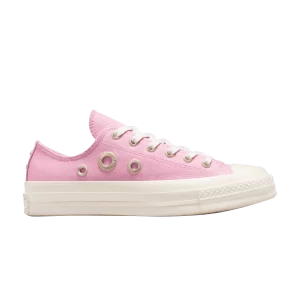 Converse Chuck 70 Low 'Metal Rings' Sneakers Pink Lotus/Egret/Gold A11177C