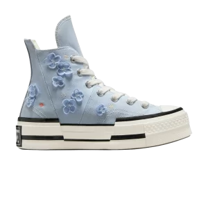 Converse Chuck 70 Plus High '3D Flowers' Sneakers Cloudy Daze Grey/Egret/Black A09802C