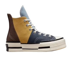 Converse Chuck 70 Plus High 'Material Mashup 'Sneakers Earthy Brown/Navy A02871C