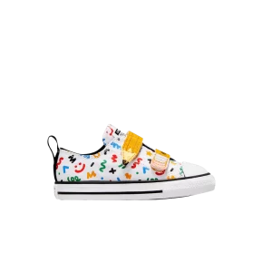 Converse Chuck Taylor All Star 2V Low TD 'Doodles' Sneakers White/Yellow/Black A07219F