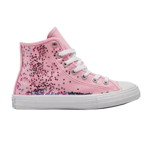 Converse Chuck Taylor All Star High GS 'Encapsulated Glitter' Sneakers Sunrise Pink/University Blue/White A03819C