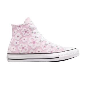 Converse Chuck Taylor All Star High GS 'Floral Embroidery' Sneakers Lilac Stardust/Grape Fizz A08118F