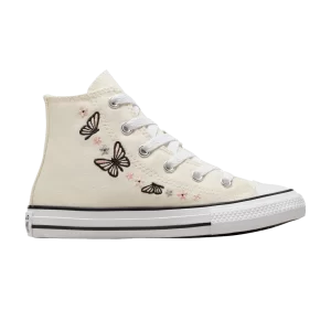 Converse Chuck Taylor All Star High PS 'Butterflies' Sneakers Egret/Black/White A08739F