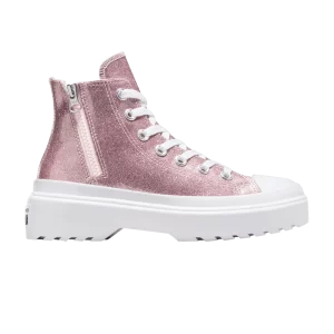 Converse Chuck Taylor All Star Lugged Lift Platform High GS 'Glitter – Blush Hush 'Sneakers Blush Khash / White / Blush Khash A08418C