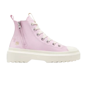 Converse Chuck Taylor All Star Lugged Lift Platform High PS 'Embroidered Flowers' Sneakers Lilac stardust A07388C