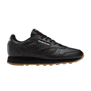 Reebok Classic Leather Big Kid 'Black Gum' Sneakers Black color/Black color/Bubblegum 100010469