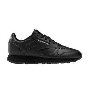 Reebok Classic Leather Big Kid 'Triple Black' Sneakers Black color/Black color/Black color 100010470