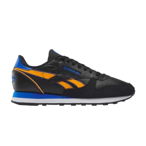 Reebok Classic Leather 'Black Orange Cobalt' Sneakers Black/Shocking Orange/Electric Cobalt 100070328