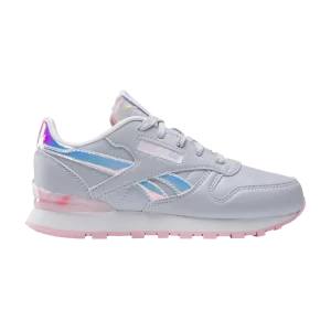 Reebok Classic Leather Step 'n' Flash Shoes Little Kid 'Lucid Lilac Iridescent' Lilac color/Lilac glow/Pink glow 100075059