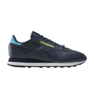 Reebok Classic Leather 'Vector Navy' Sneakers Vector Navy/Acid Yellow/Bold Blue 100074617